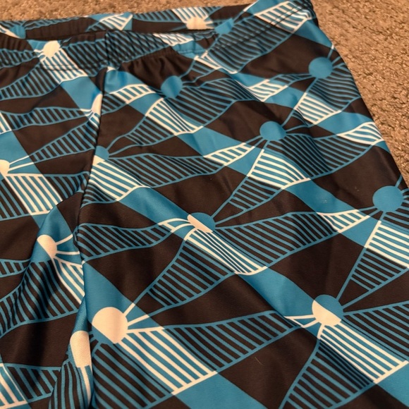 Boys Size Medium Swimming Jammers Spandex Bottoms Blue Black White Swim Xioker - Picture 2 of 8